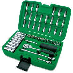 Mynd af 46 hluta topplyklasett 1/4"